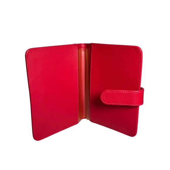 Red Faux Leather Notebook Cover With Buckle Closure - Picture 3 of 5